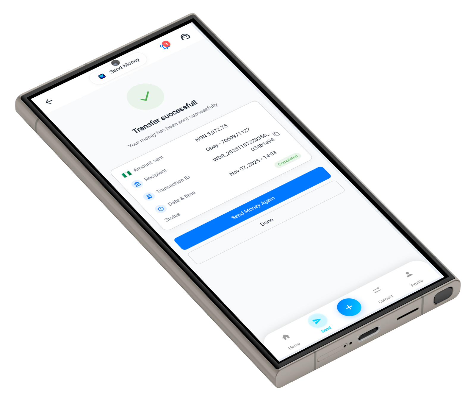 Step 3 - Receive Cash